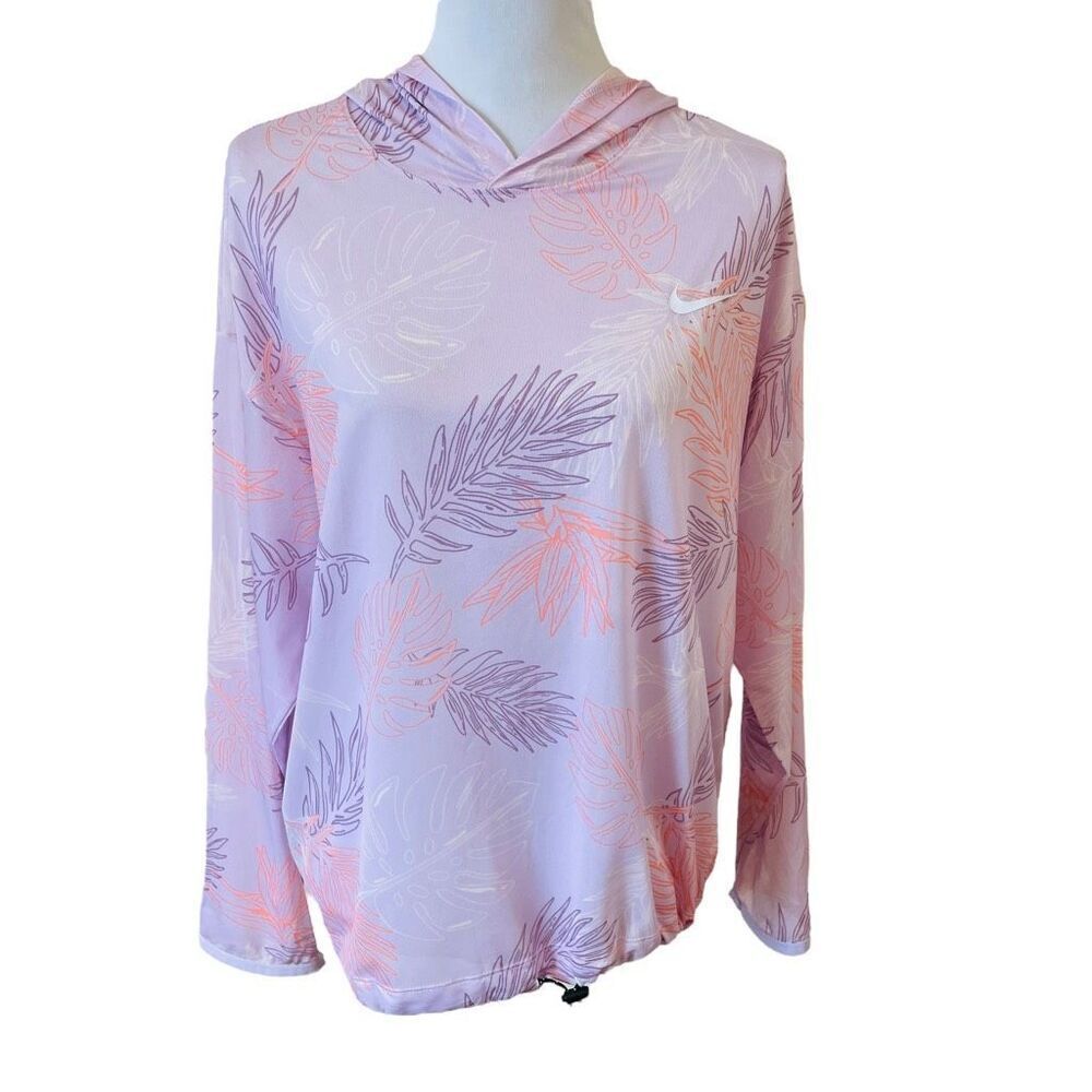 Nike Pro Cover Up Hoodie Purple Aloha Size Small